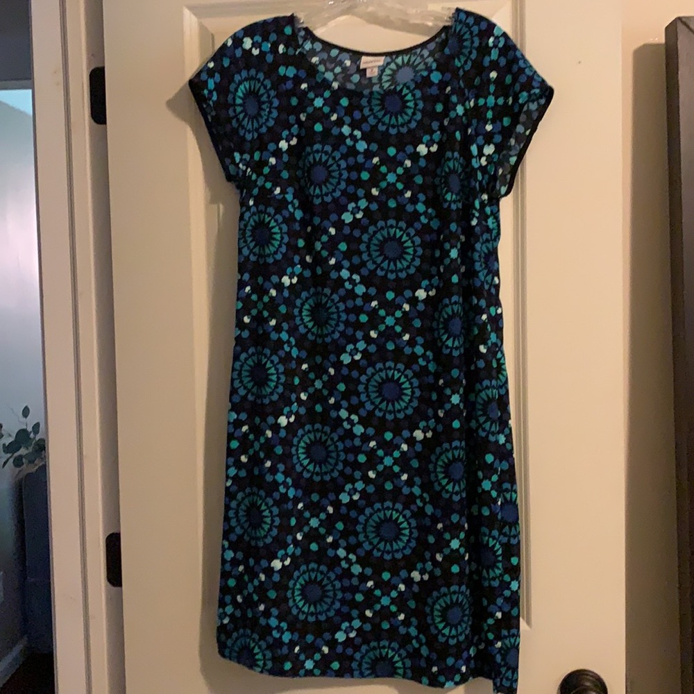 Merona Navy Blue & Turquoise Dress